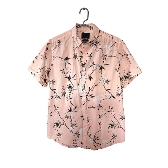 Cactus Man Ricky Singh tropical printed short‎ sleeves Slim Fit shirt Men L - Picture 1 of 5